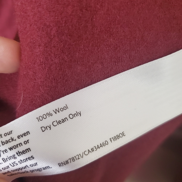 Eileen Fisher 100% Wool Burgundy Cardigan Size S - Picture 6 of 7